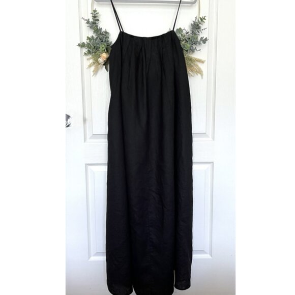 COS Pleated Linen Maxi Dress (Black) 2 - Picture 7 of 15